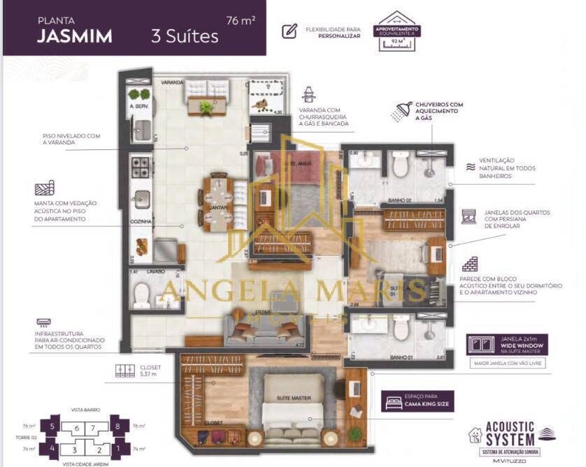 Apartamento, 2 quartos, 76 m² - Foto 16