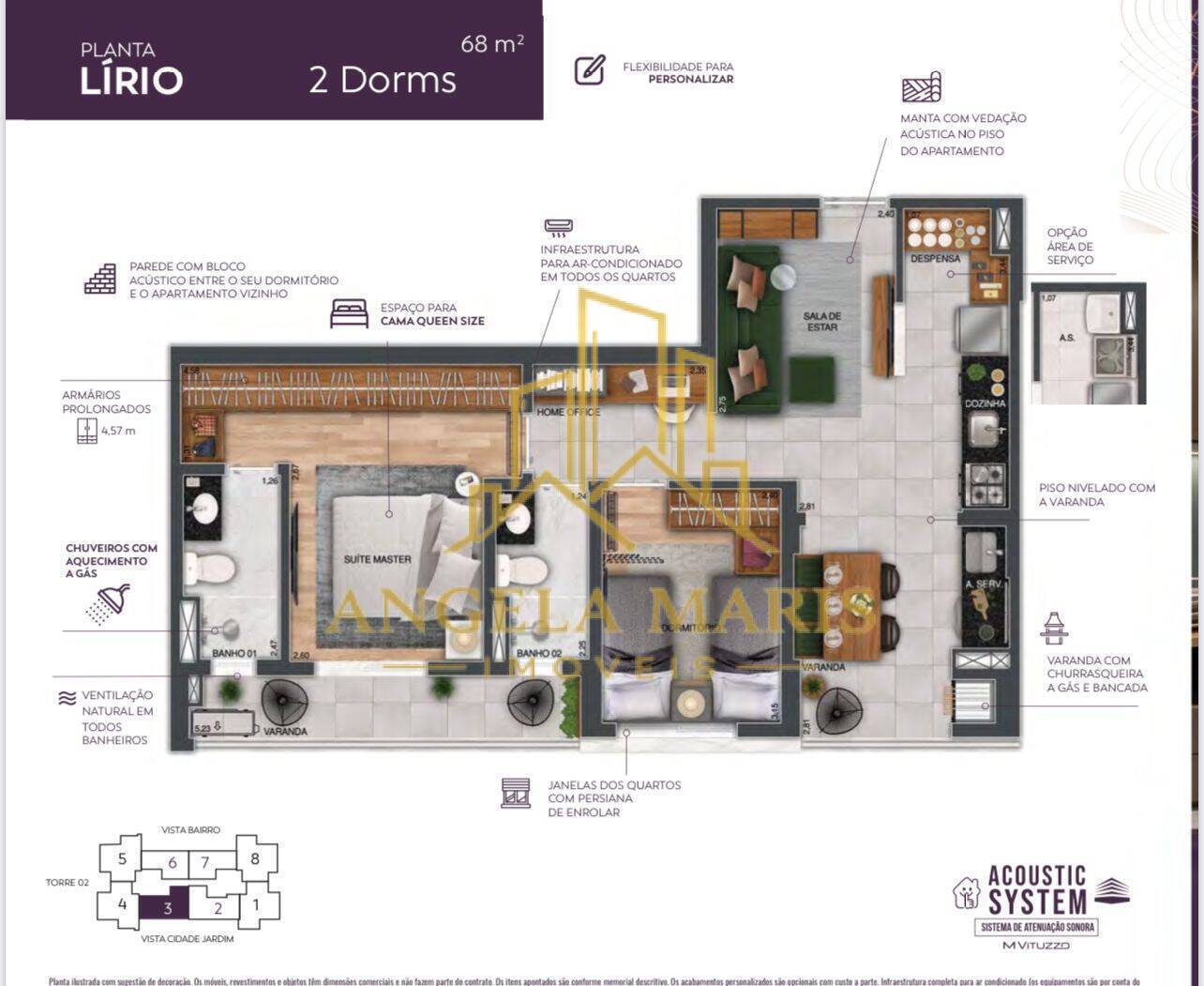 Apartamento, 2 quartos, 68 m² - Foto 4