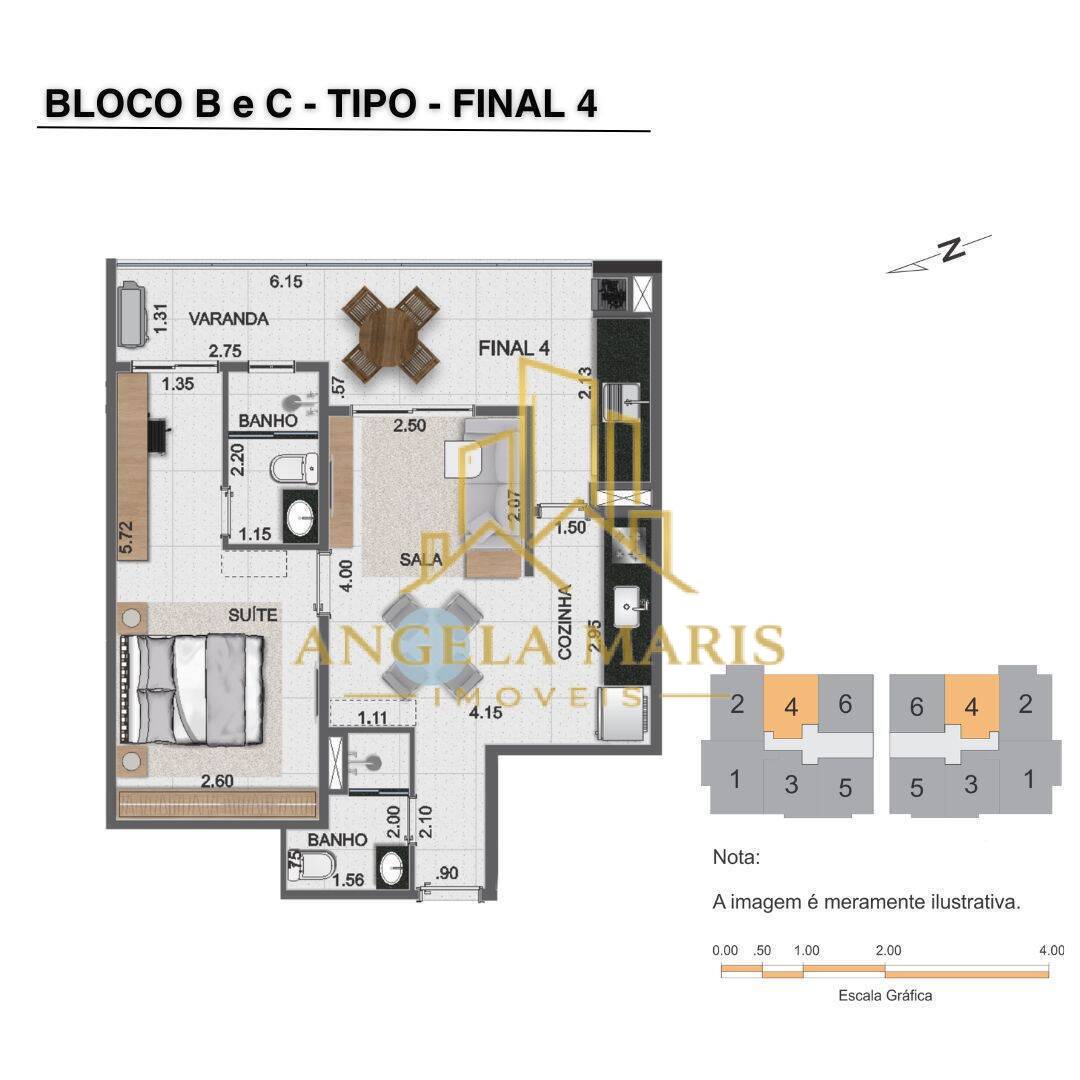 Apartamento, 1 quarto, 54 m² - Foto 4