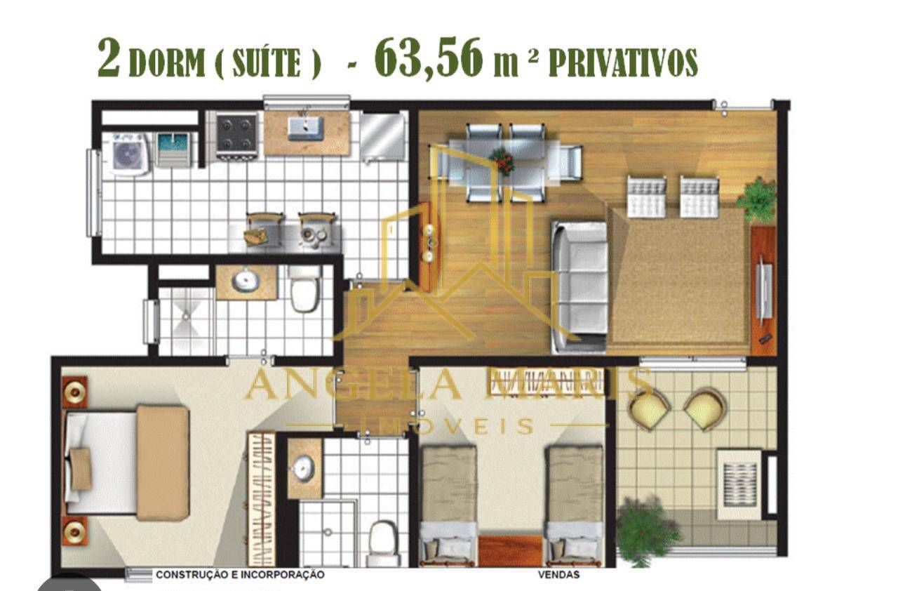 Apartamento, 2 quartos, 63 m² - Foto 2