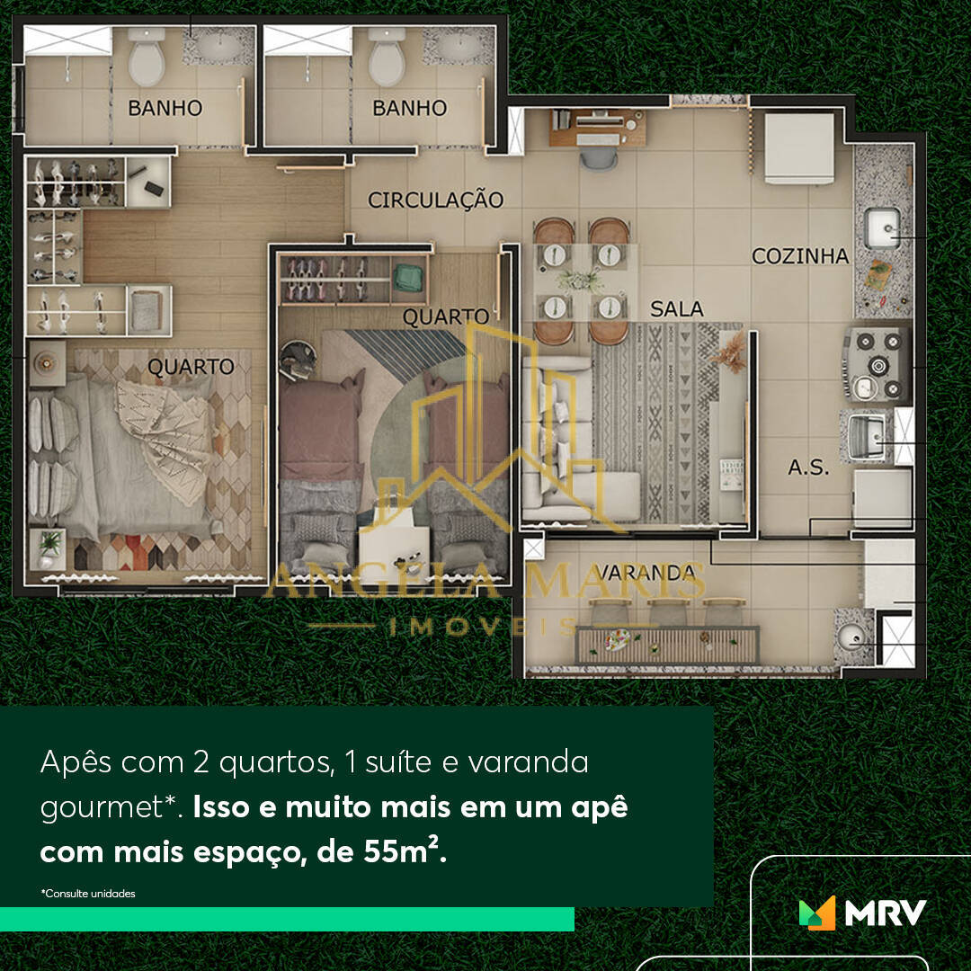 Apartamento, 2 quartos, 55 m² - Foto 19