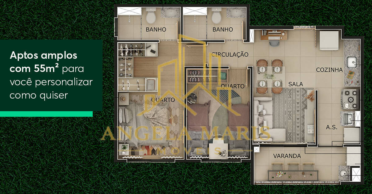 Apartamento, 2 quartos, 55 m² - Foto 21
