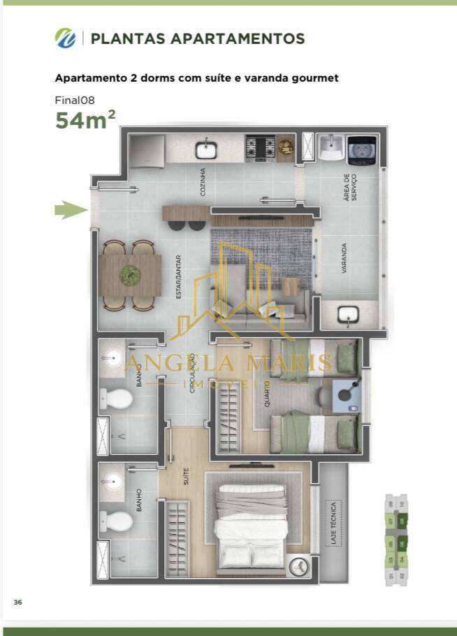 Apartamento, 2 quartos, 54 m² - Foto 5